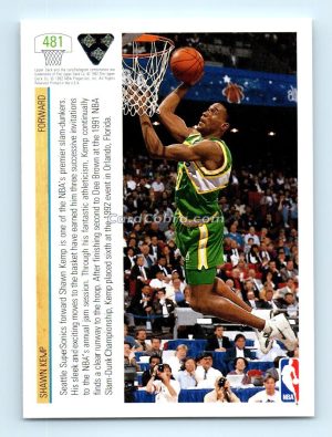 1992 Upper Deck #240 Shawn Kemp Seattle SuperSonics