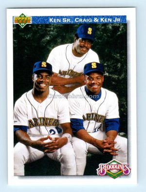 1992 Upper Deck #85 Ken Griffey Sr./Craig Griffey/Ken Griffey Jr. Seattle Mariners