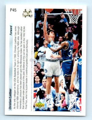 1992 Upper Deck McDonald's #P45 Christian Laettner Minnesota Timberwolves