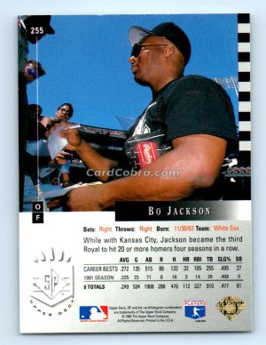 1993 SP #255 Bo Jackson Chicago White Sox