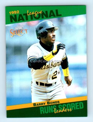 1993 Score Select Stat Leaders #40 Barry Bonds Pittsburgh Pirates