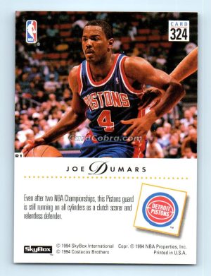 1993 SkyBox #324 Joe Dumars Detroit Pistons