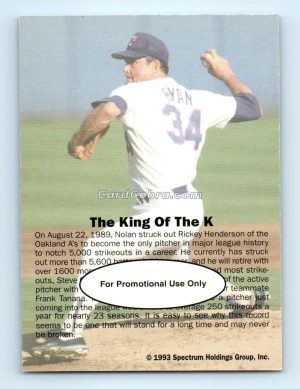 1993 Spectrum #1 Nolan Ryan Promo New York Mets