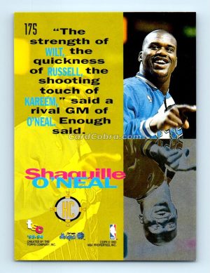 1993 Topps Stadium Club #175 Shaquille O'Neal Orlando Magic