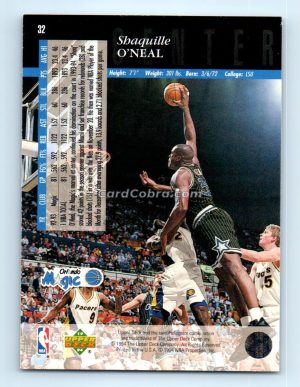 1993 Upper Deck #32 Shaquille O'Neal Orlando Magic