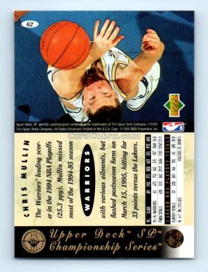 1993 Upper Deck SP Championship #62 Chris Mullin Golden State Warriors