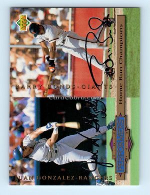 1993 Upper Deck Silver Signature #313 Barry Bonds/Juan Gonzalez Miami Marlins/Chicago Cubs/New York Mets