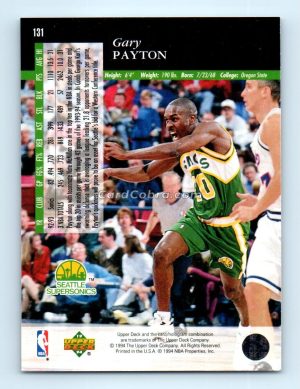 1993 Upper Deck Special Edition #131 Gary Payton Seattle SuperSonics