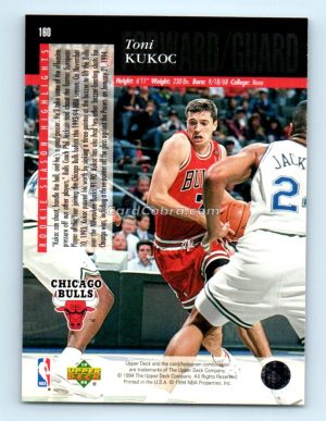 1993 Upper Deck Special Edition #160 Toni Kukoc Chicago Bulls Rookie Card