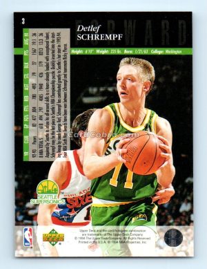 1993 Upper Deck Special Edition #3 Detlef Schrempf Seattle SuperSonics