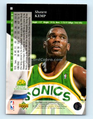 1993 Upper Deck Special Edition #99 Shawn Kemp Seattle SuperSonics