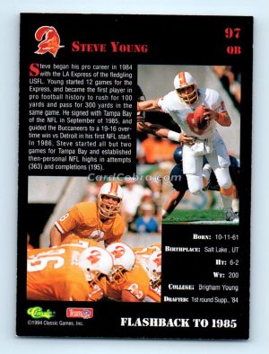 1994 Classic NFL Draft #97 Steve Young Tampa Bay Buccaneers