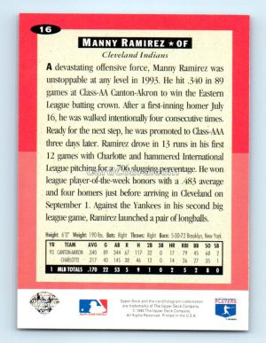 1994 Collector's Choice #16 Manny Ramirez Cleveland Indians