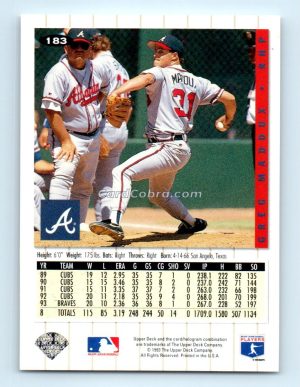 1994 Collector's Choice #183 Greg Maddux Atlanta Braves