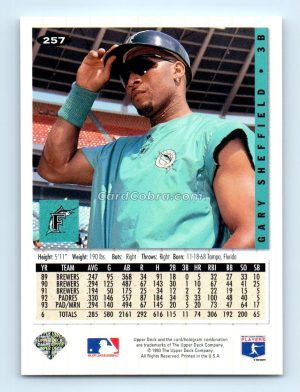 1994 Collector's Choice #257 Gary Sheffield Florida Marlins