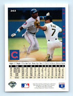 1994 Collector's Choice #263 Sammy Sosa Chicago Cubs