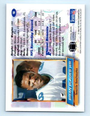 1994 Finest #10 Brian Blades Seattle Seahawks