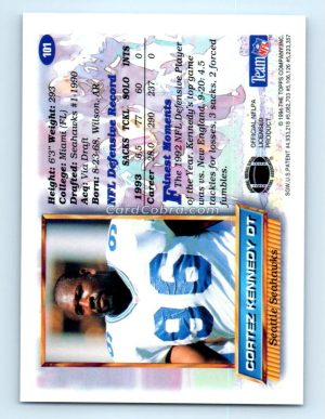 1994 Finest #101 Cortez Kennedy Seattle Seahawks