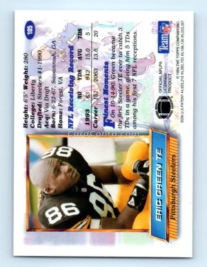 1994 Finest #105 Eric Green Pittsburgh Steelers