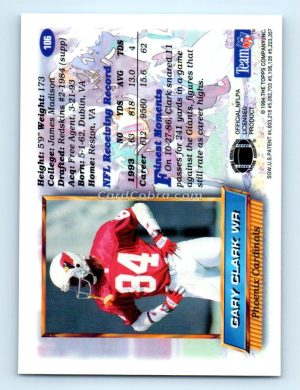 1994 Finest #106 Gary Clark Phoenix Cardinals