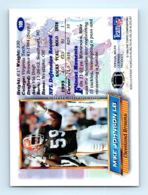 1994 Finest #109 Mike Johnson Cleveland Browns