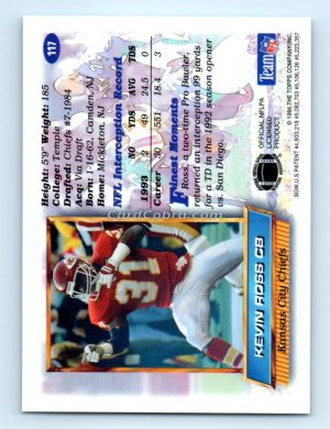 1994 Finest #117 Kevin Ross Kansas City Chiefs