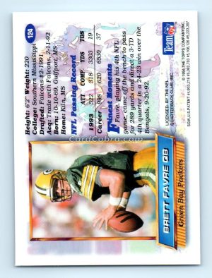 1994 Finest #124 Brett Favre Green Bay Packers