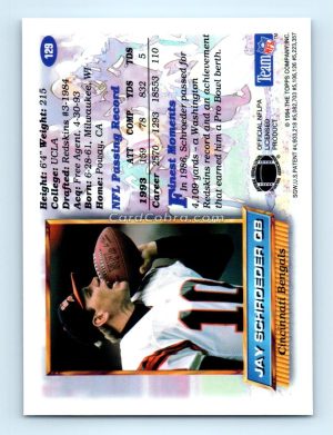 1994 Finest #129 Jay Schroeder Cincinnati Bengals