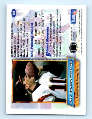 1994 Finest #129 Jay Schroeder Cincinnati Bengals