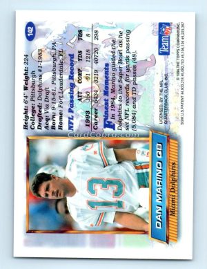 1994 Finest #142 Dan Marino Miami Dolphins