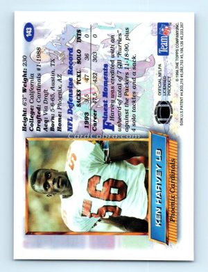 1994 Finest #143 Ken Harvey Phoenix Cardinals