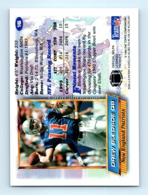 1994 Finest #146 Drew Bledsoe New England Patriots Rookie Card