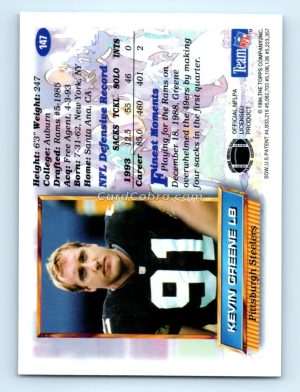 1994 Finest #147 Kevin Greene Pittsburgh Steelers