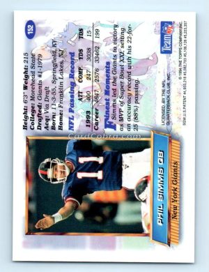 1994 Finest #152 Phil Simms New York Giants