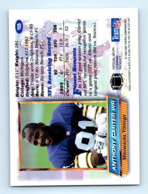 1994 Finest #155 Anthony Carter Minnesota Vikings