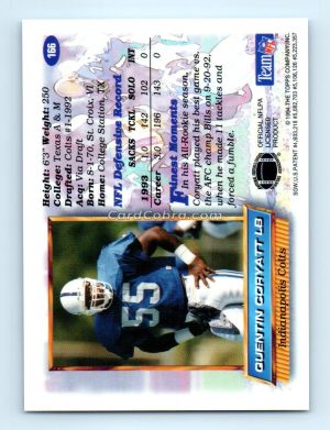 1994 Finest #166 Quentin Coryatt Indianapolis Colts