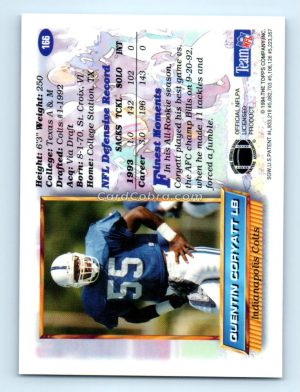 1994 Finest #166 Quentin Coryatt Indianapolis Colts