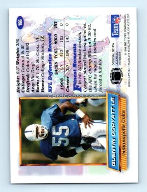 1994 Finest #166 Quentin Coryatt Indianapolis Colts