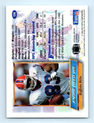 1994 Finest #174 Andre Reed Buffalo Bills