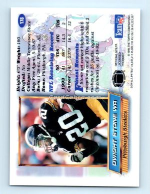 1994 Finest #178 Dwight Stone Pittsburgh Steelers