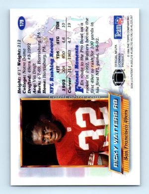 1994 Finest #179 Ricky Watters San Francisco 49ers