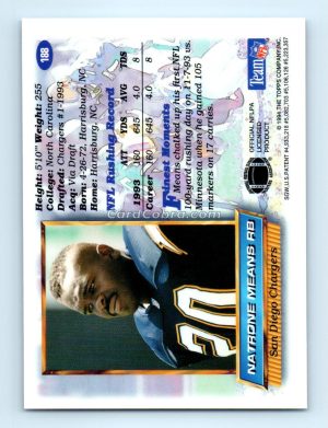 1994 Finest #188 Natrone Means San Diego Chargers Rookie Card