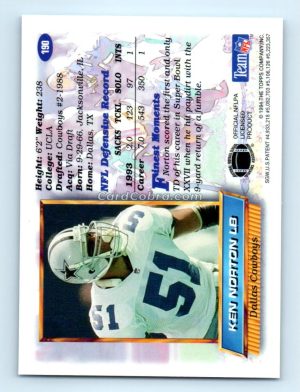 1994 Finest #190 Ken Norton Dallas Cowboys