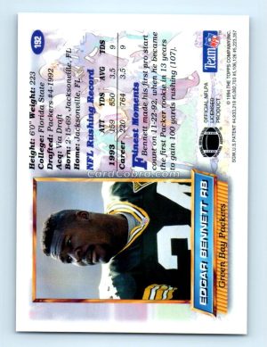 1994 Finest #192 Edgar Bennett Green Bay Packers