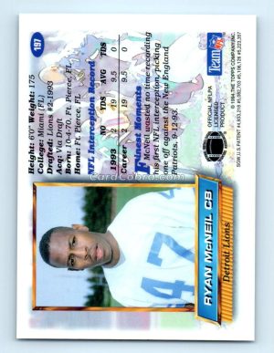 1994 Finest #197 Ryan McNeil Detroit Lions Rookie Card