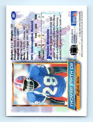 1994 Finest #201 Thomas Smith Buffalo Bills Rookie Card