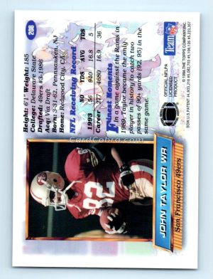 1994 Finest #208 John Taylor San Francisco 49ers