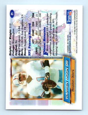 1994 Finest #21 Warren Moon Houston Oilers