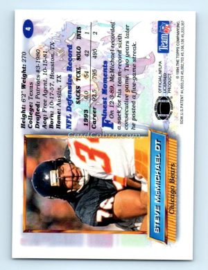 1994 Finest #4 Steve McMichael Chicago Bears