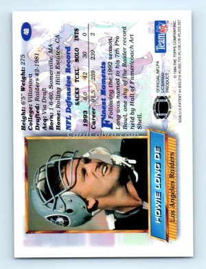 1994 Finest #40 Howie Long Los Angeles Raiders